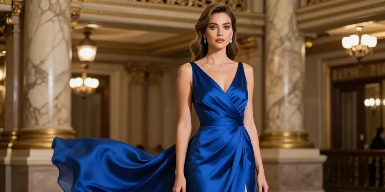 robe classe bleu
